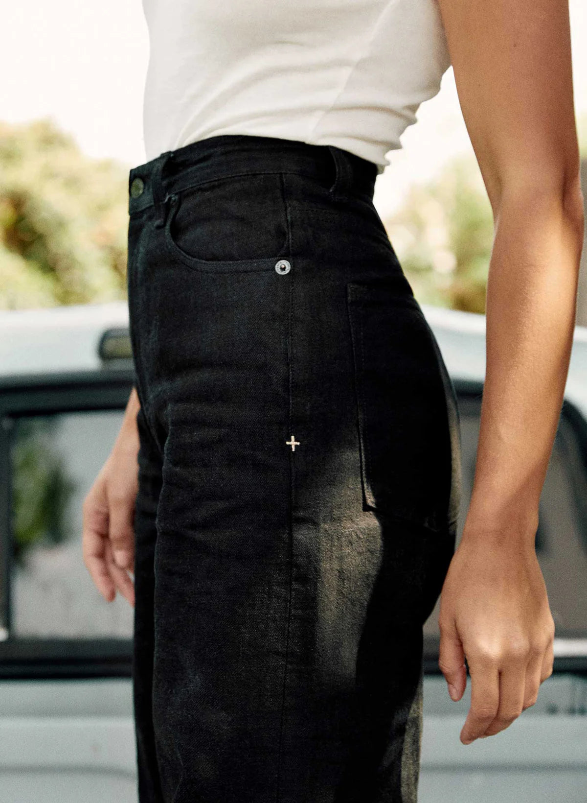 Womens straight leg curvy denim jean
