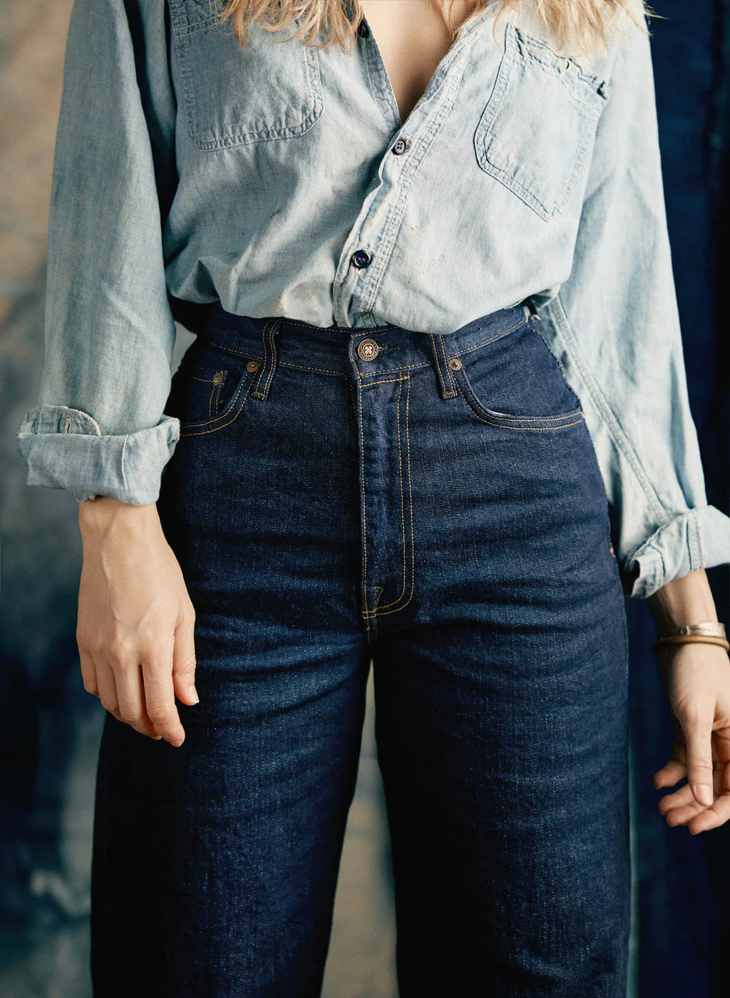 Womens straight leg curvy denim jean
