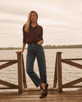 Womens straight leg curvy denim jean