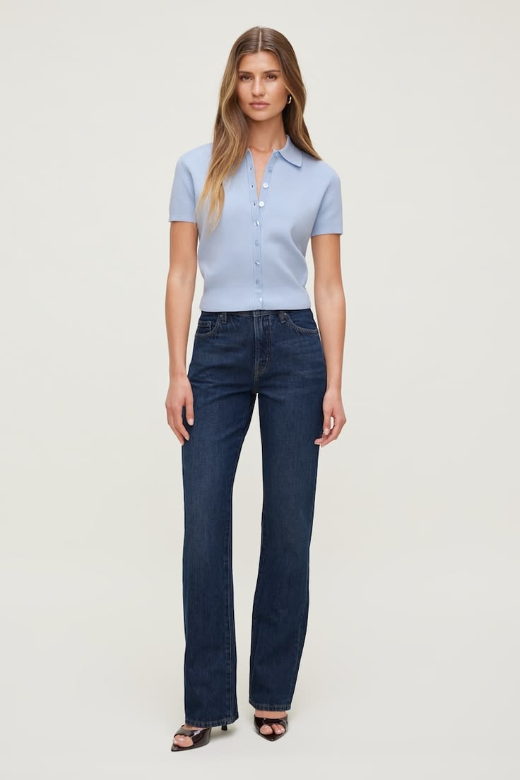 Womens straight leg denim jean