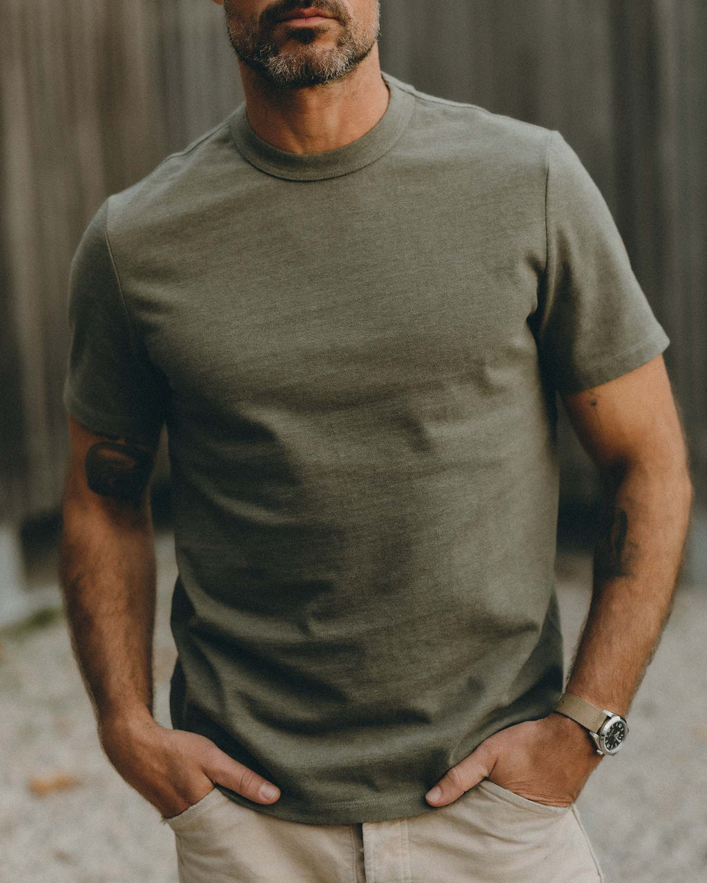 Men's mid weight slim T shirt