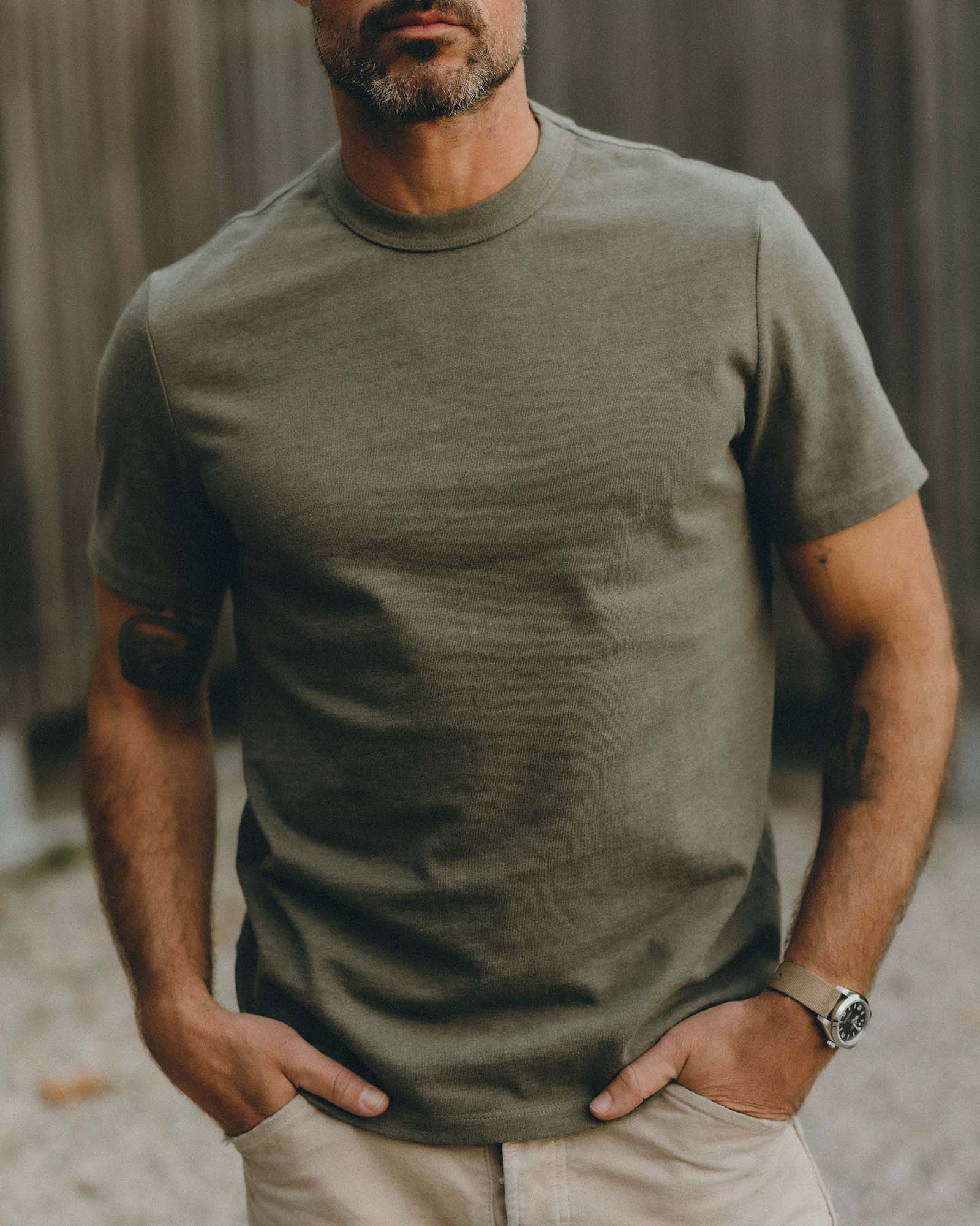 Men's mid weight slim T shirt