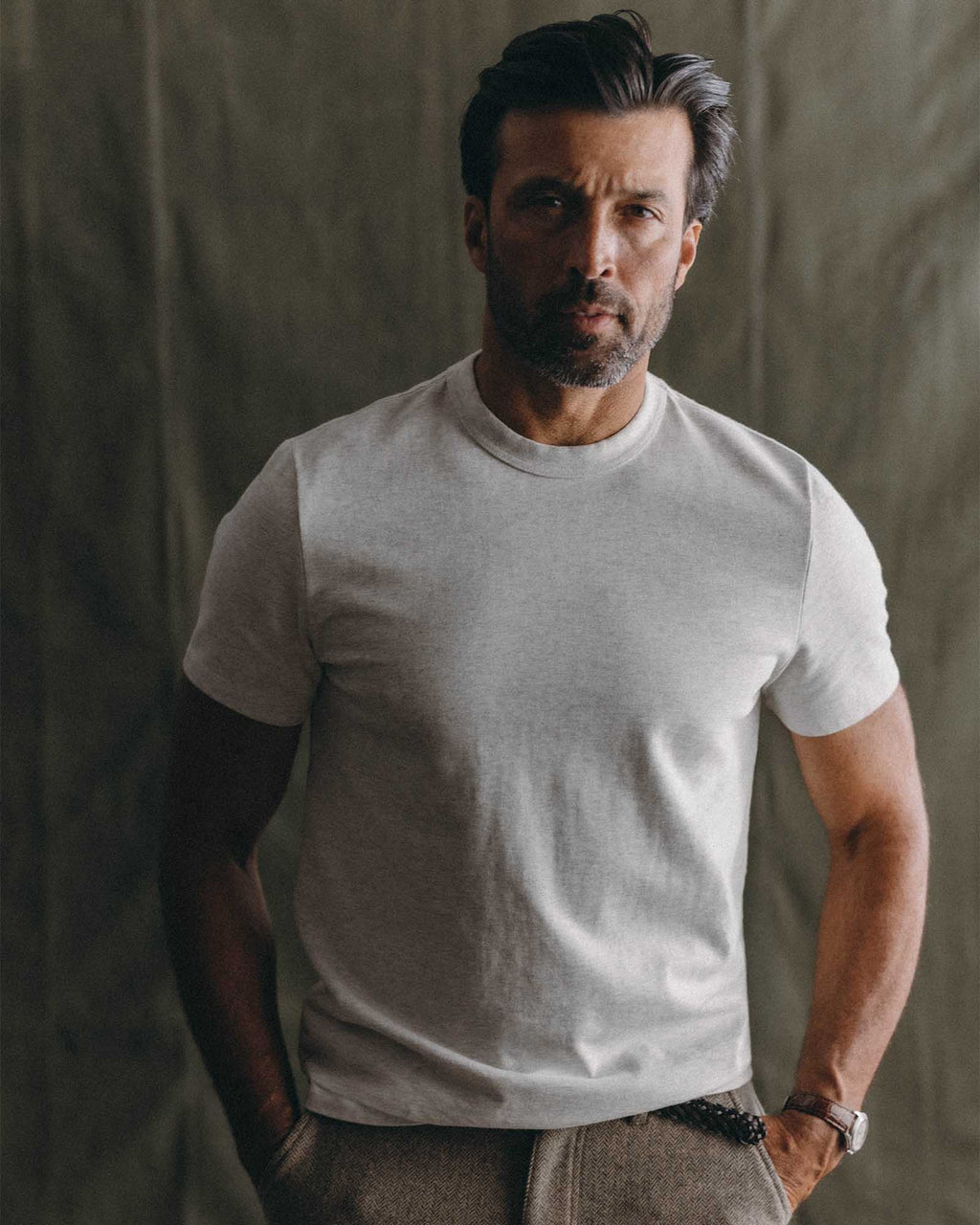 Men's mid weight slim T shirt