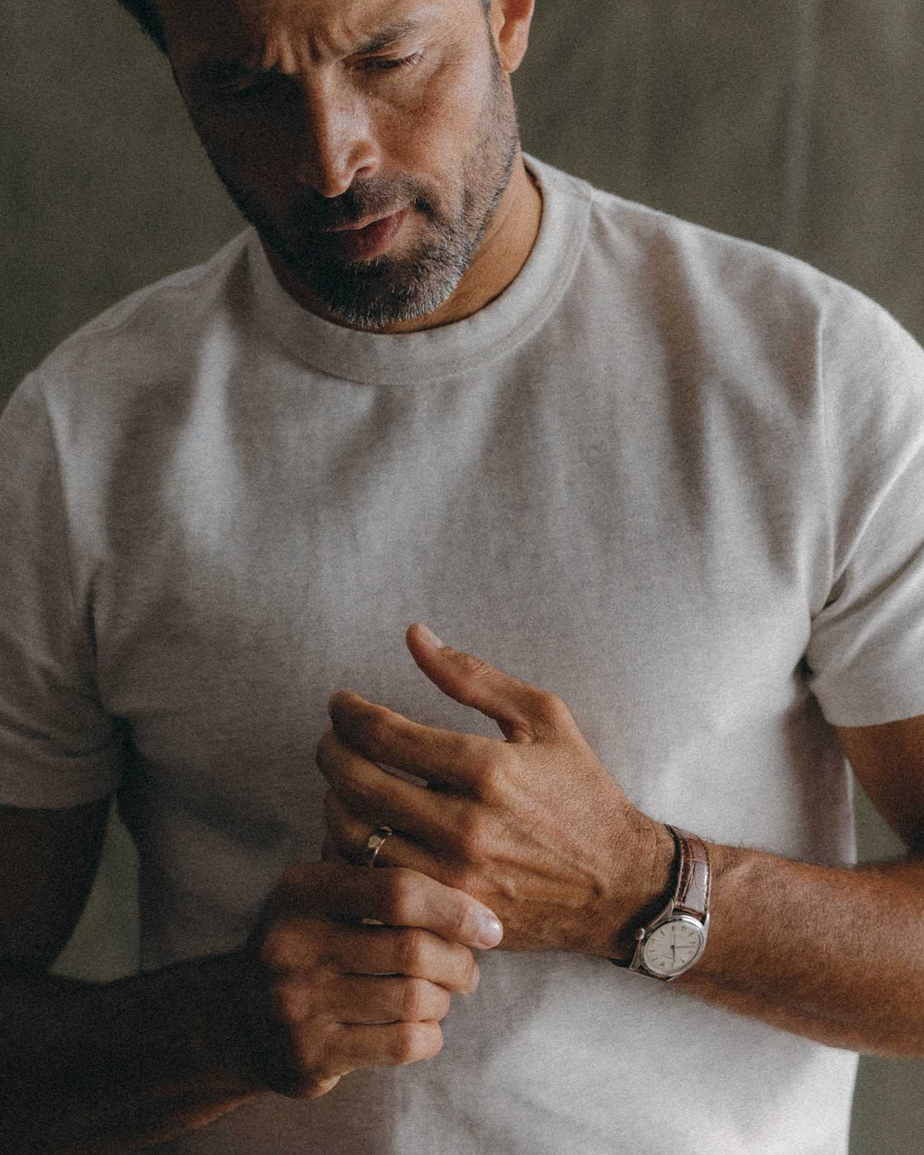 Men's mid weight slim T shirt